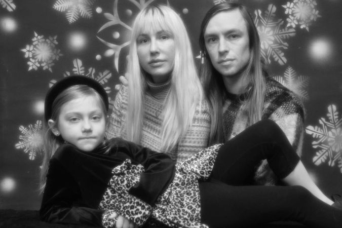 Rachael Finley with her daughter and ex-boyfriend, Zak Quiram. 